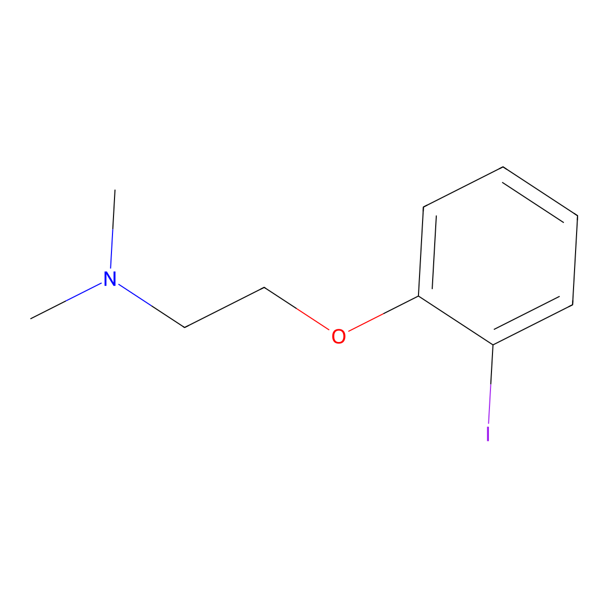 2-(2-iodophenoxy)-N,N-dimethylethanamine molecular structure, CAS 103808-64-6