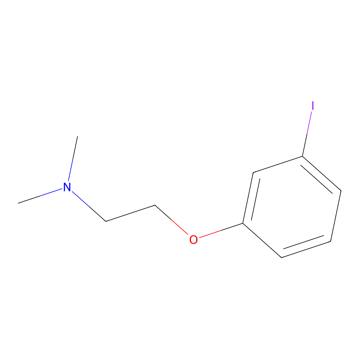 2-(3-iodophenoxy)-N,N-dimethylethanamine molecular structure, CAS 103808-65-7