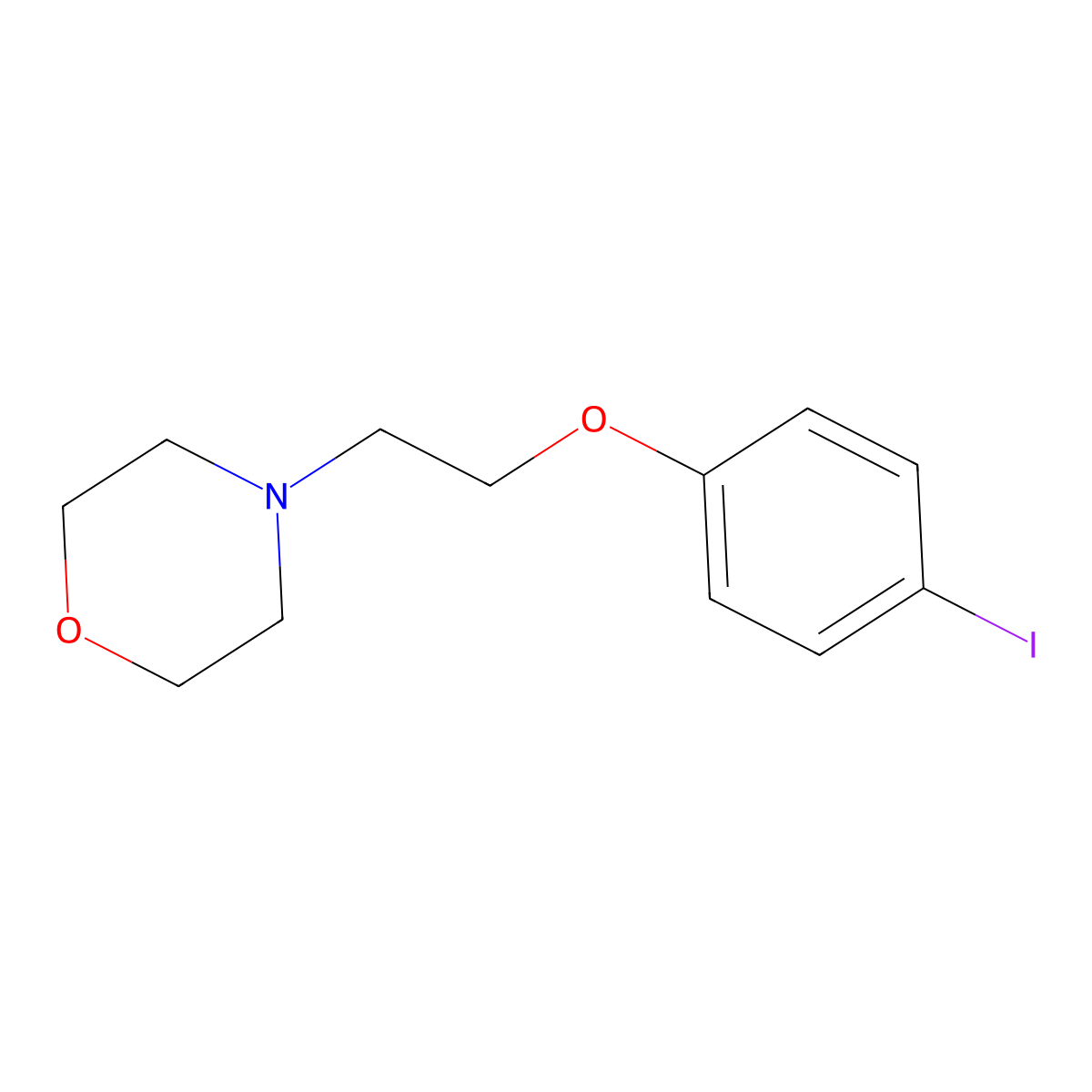 4-[2-(4-Iodophenoxy)ethyl]morpholine molecular structure, CAS 103808-71-5