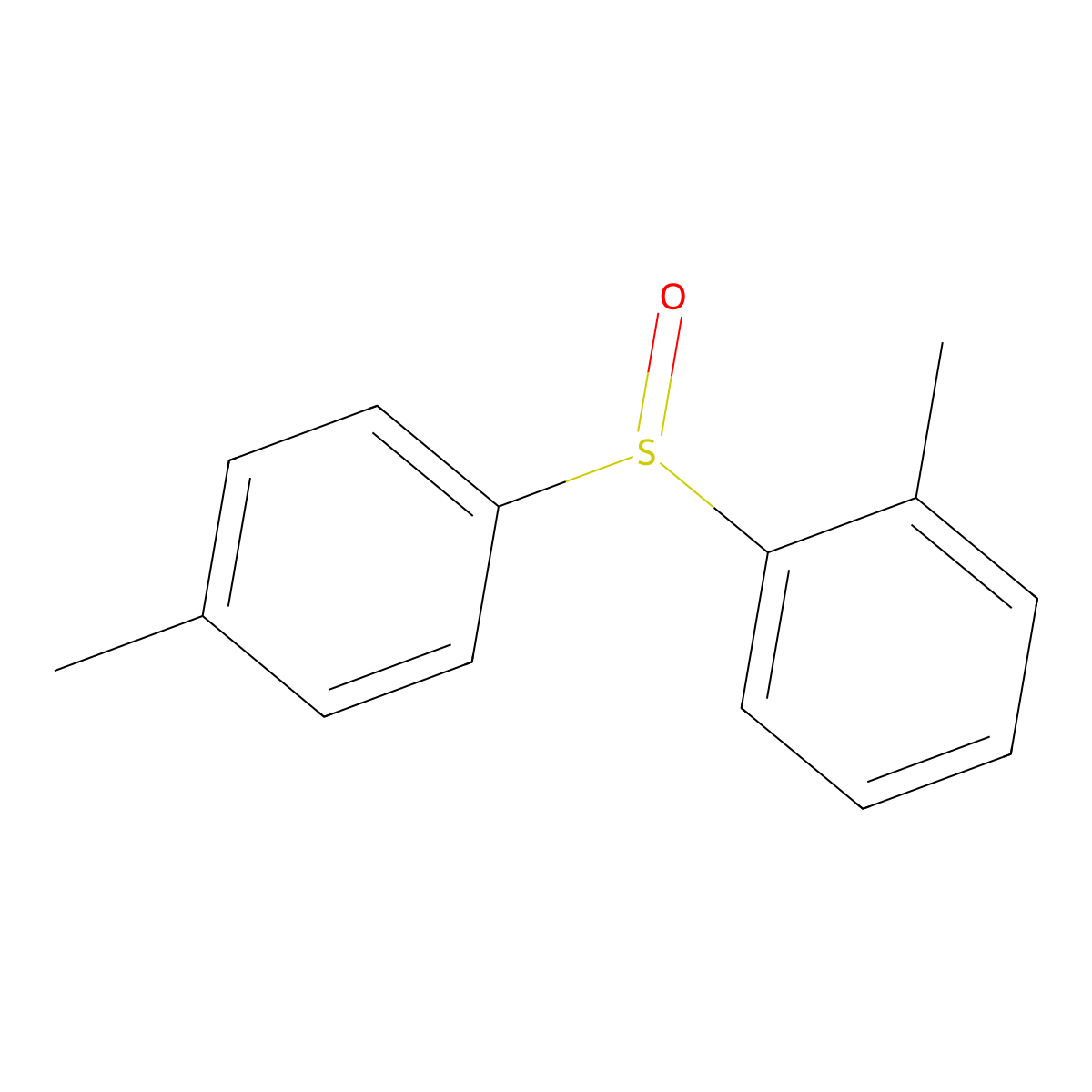 Benzene, 1-methyl-2-[(4-methylphenyl)sulfinyl]- molecular structure, CAS 10381-68-7