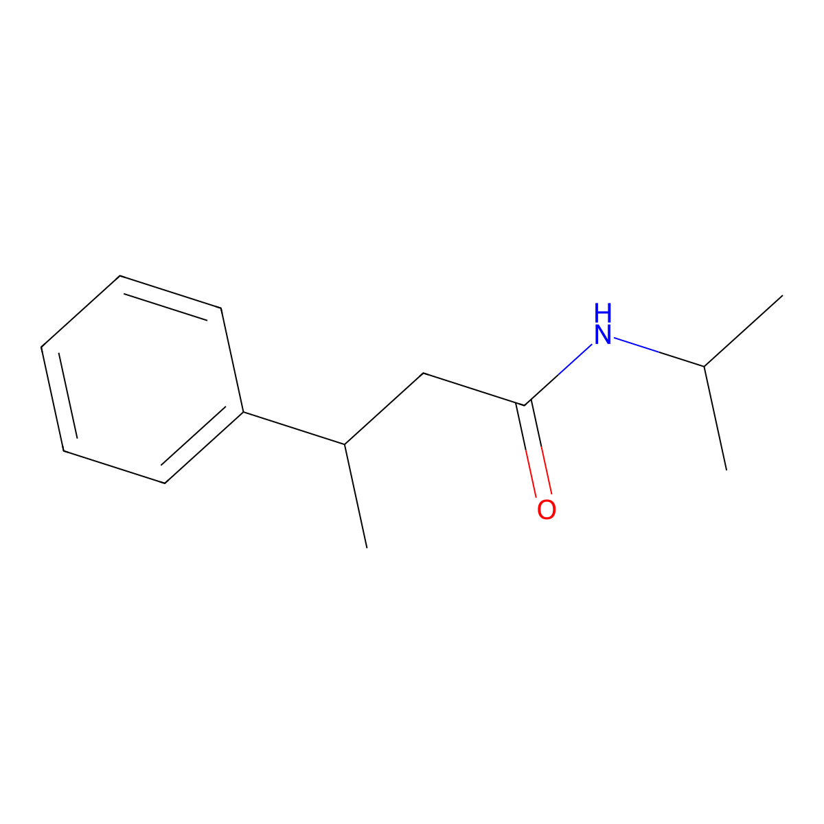3-phenyl-N-(propan-2-yl)butanamide molecular structure, CAS 103818-68-4