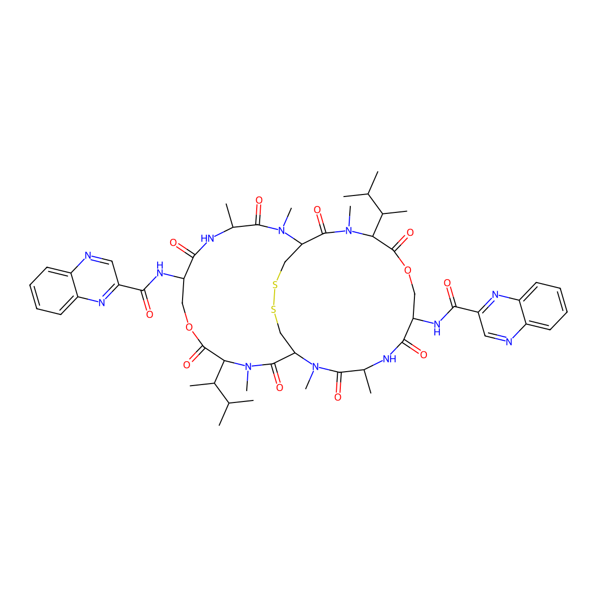Triostin C molecular structure, CAS 10382-35-1