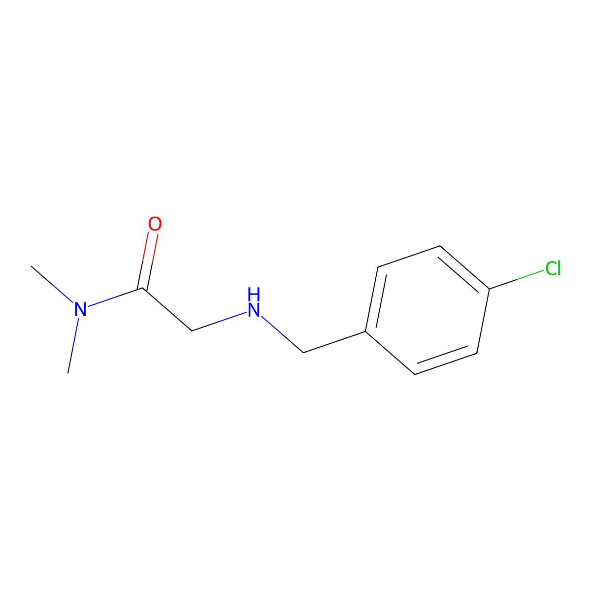 2-{[(4-chlorophenyl)methyl]amino}-N,N-dimethylacetamide molecular structure, CAS 1038214-55-9