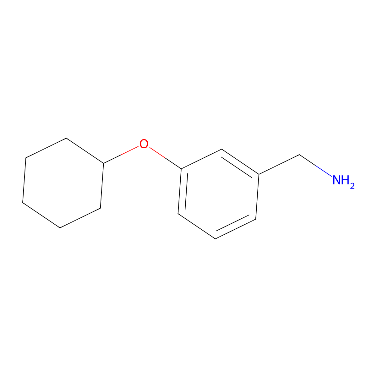 (3-(Cyclohexyloxy)phenyl)methanamine molecular structure, CAS 1038215-07-4