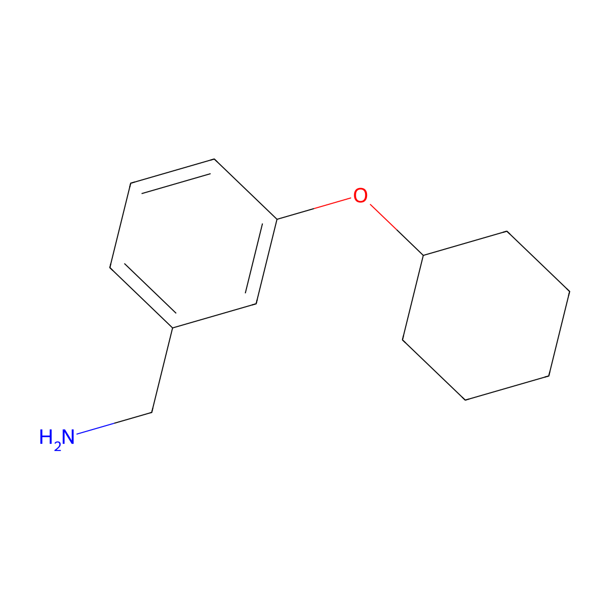 (3-(Cyclohexyloxy)phenyl)methanamine molecular structure, CAS 1038215-07-4