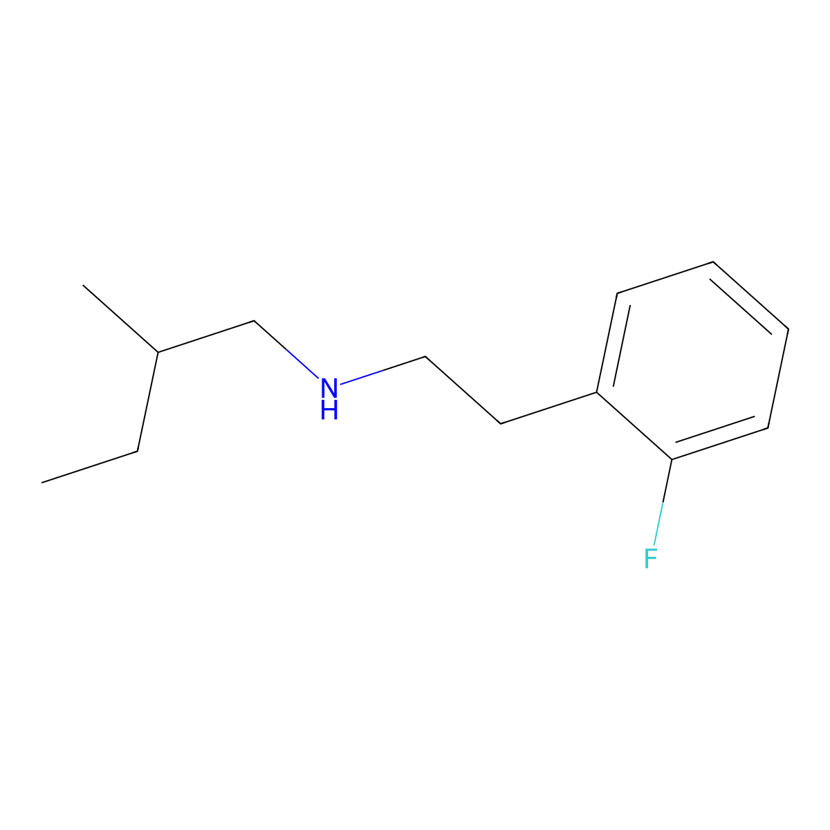 [2-(2-Fluorophenyl)ethyl](2-methylbutyl)amine molecular structure, CAS 1038217-15-0