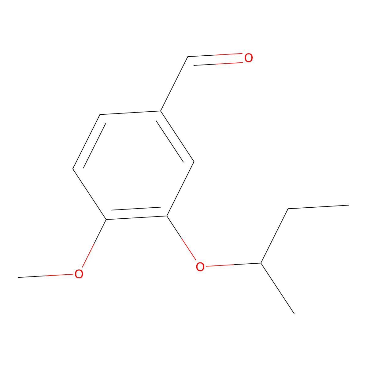 3-(Butan-2-yloxy)-4-methoxybenzaldehyde molecular structure, CAS 1038220-66-4