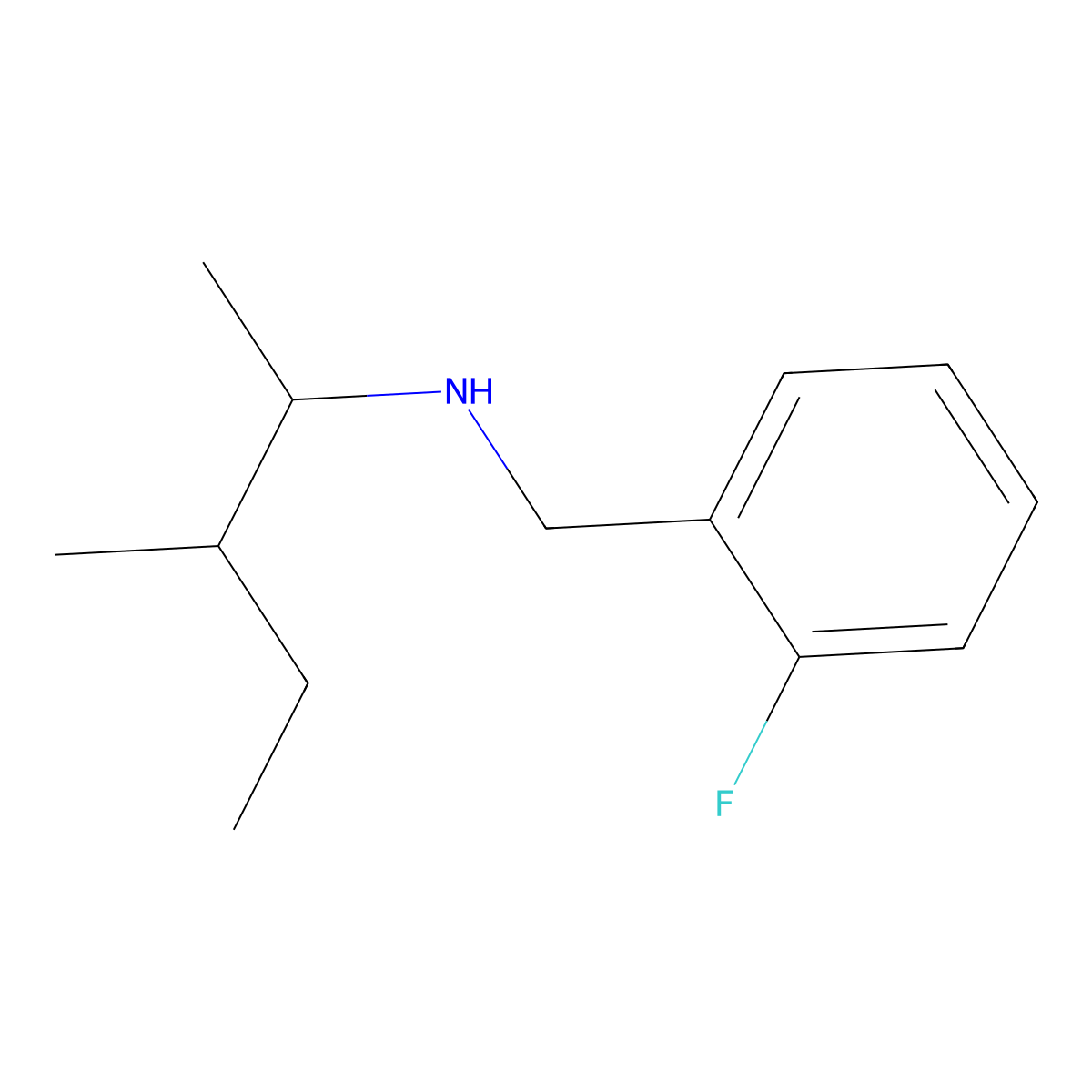[(2-Fluorophenyl)methyl](3-methylpentan-2-yl)amine molecular structure, CAS 1038221-56-5