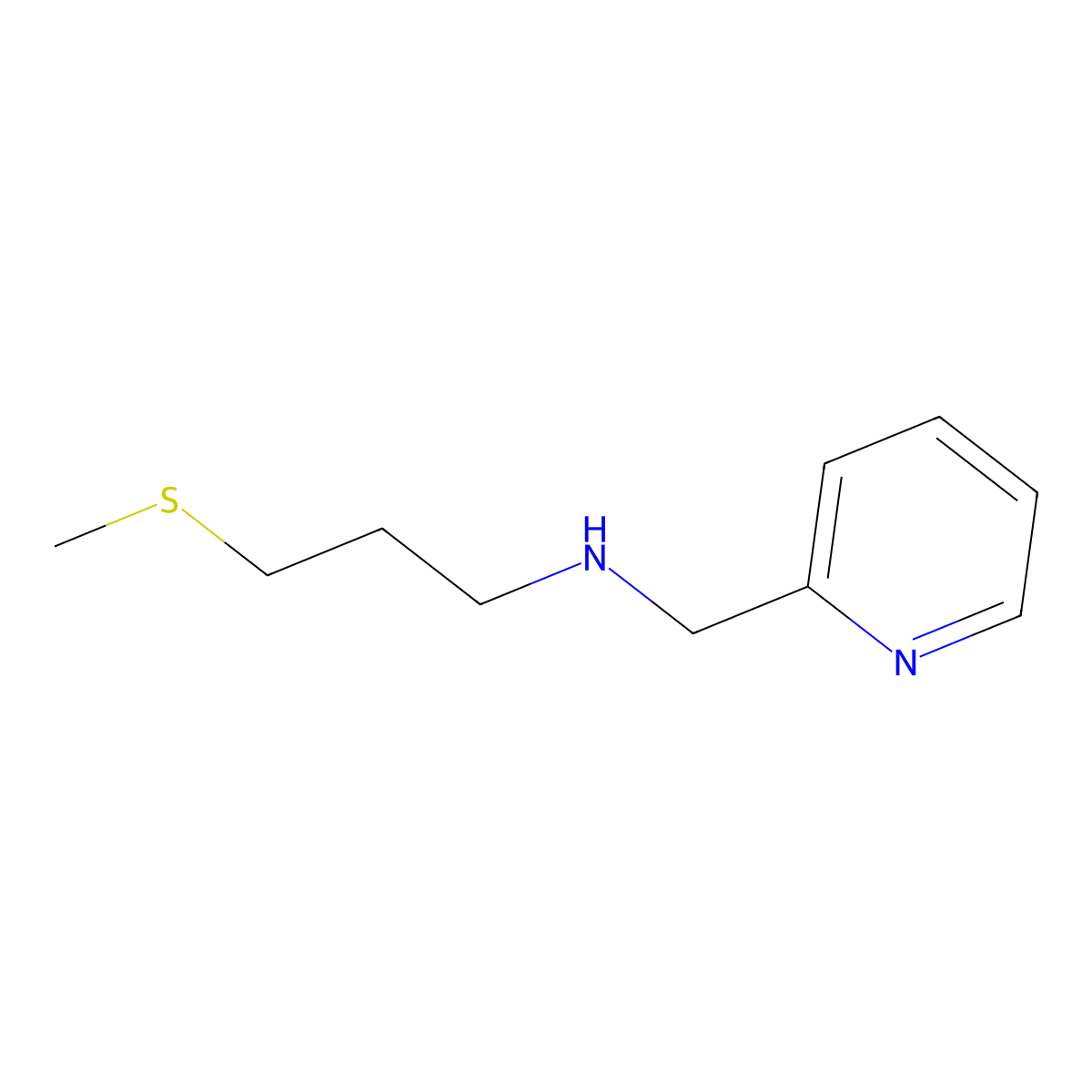 [3-(Methylsulfanyl)propyl][(pyridin-2-yl)methyl]amine molecular structure, CAS 1038222-88-6