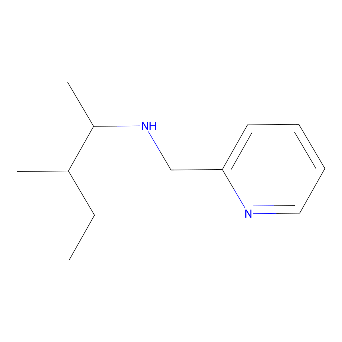 (3-Methylpentan-2-yl)[(pyridin-2-yl)methyl]amine molecular structure, CAS 1038223-13-0