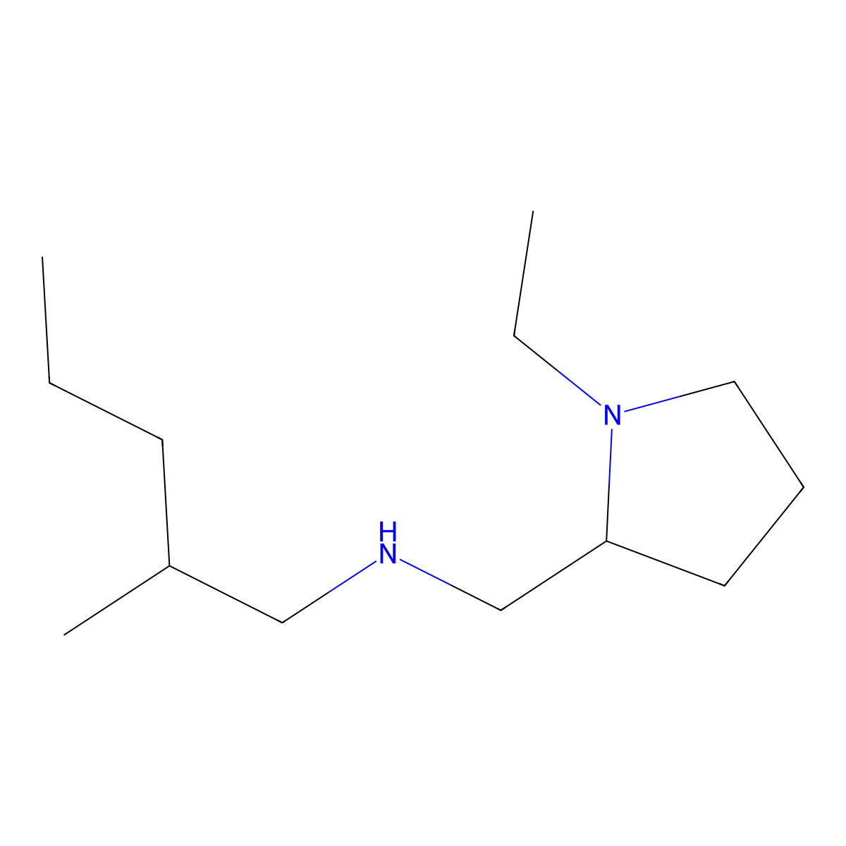 [(1-Ethylpyrrolidin-2-yl)methyl](2-methylpentyl)amine molecular structure, CAS 1038224-11-1
