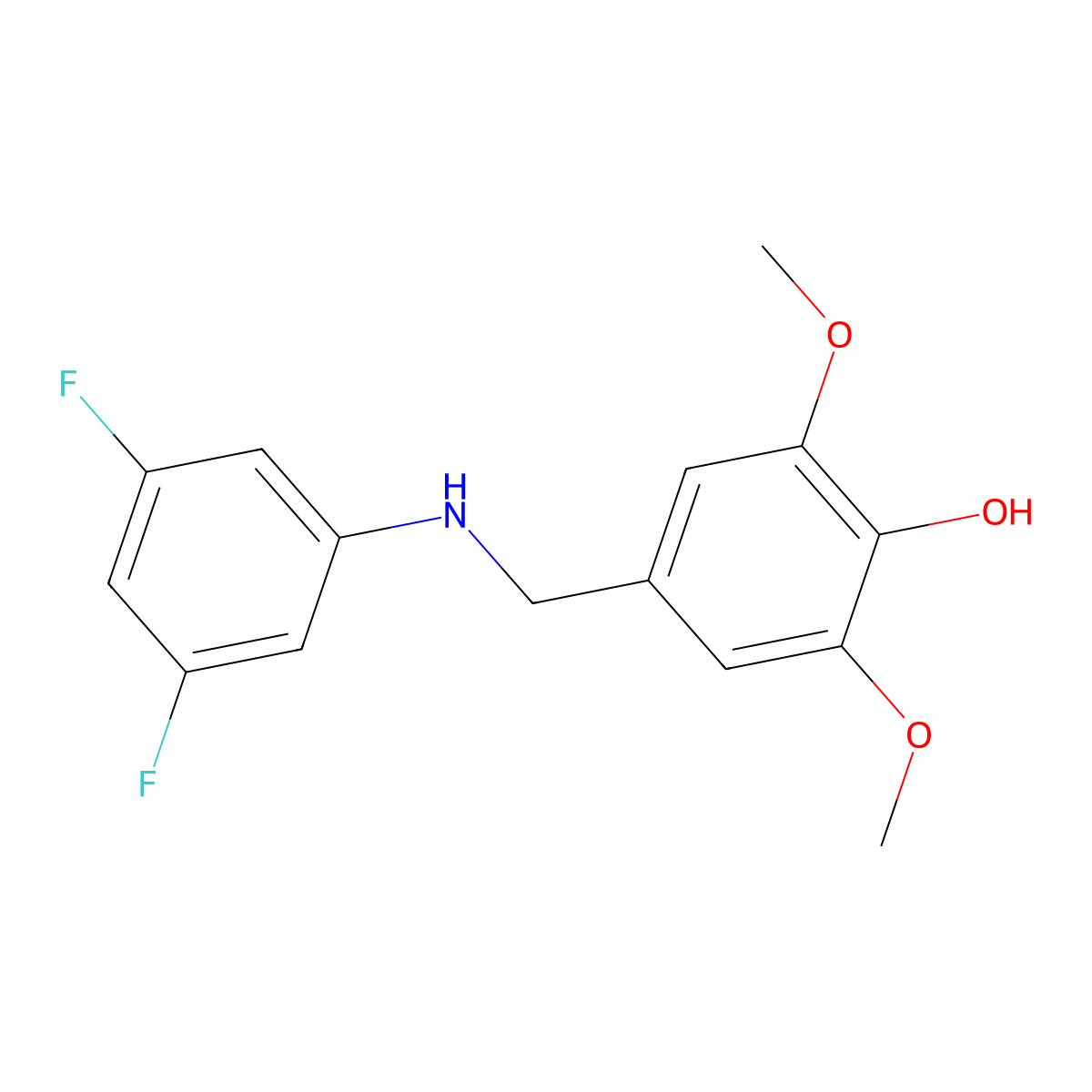 4-[(3,5-Difluoroanilino)methyl]-2,6-dimethoxyphenol molecular structure, CAS 1038224-53-1