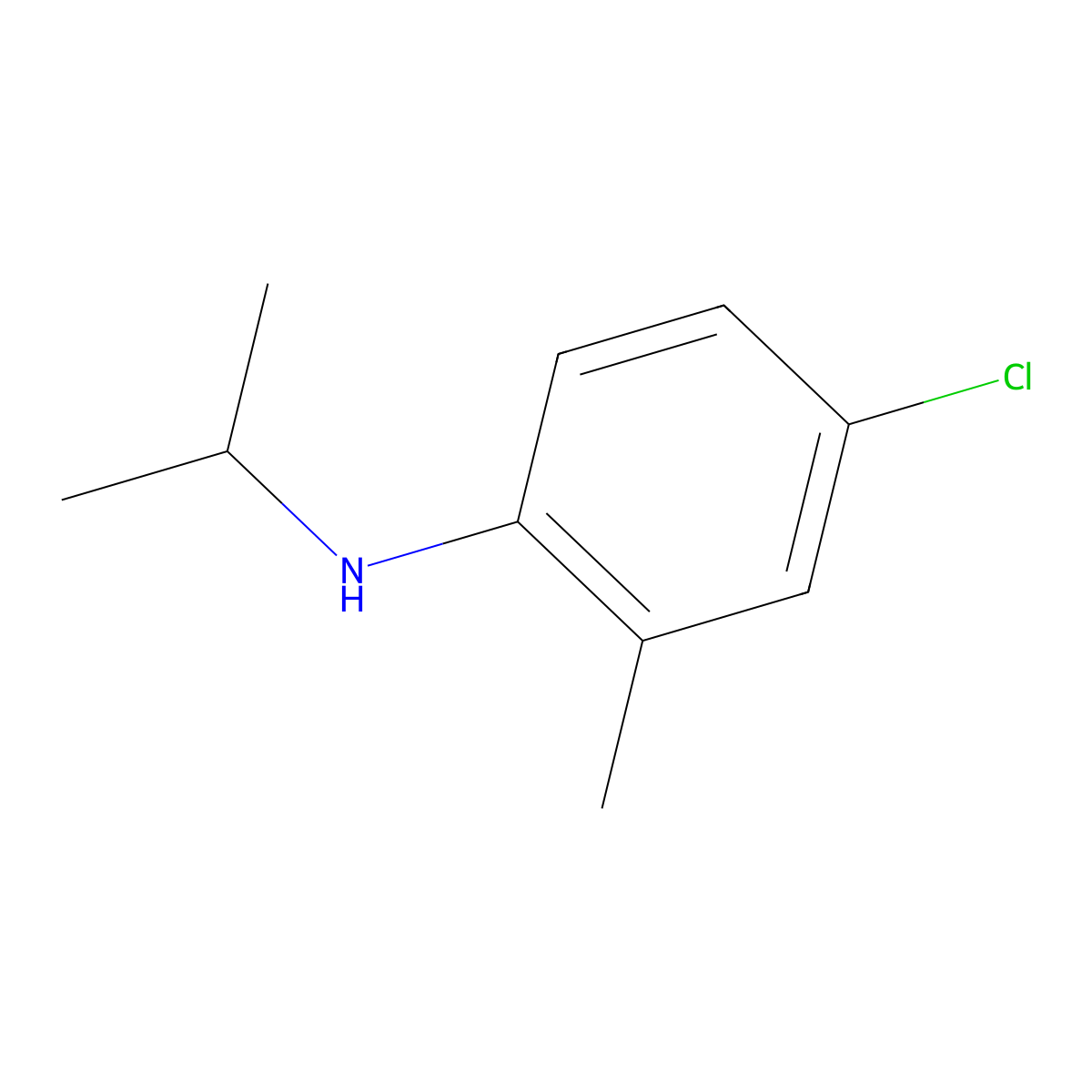 4-chloro-2-methyl-N-(propan-2-yl)aniline molecular structure, CAS 1038224-93-9