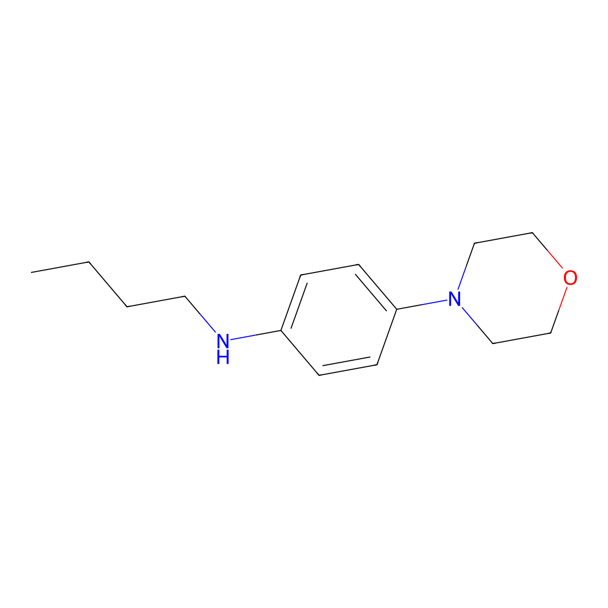 N-butyl-4-(morpholin-4-yl)aniline molecular structure, CAS 1038225-23-8