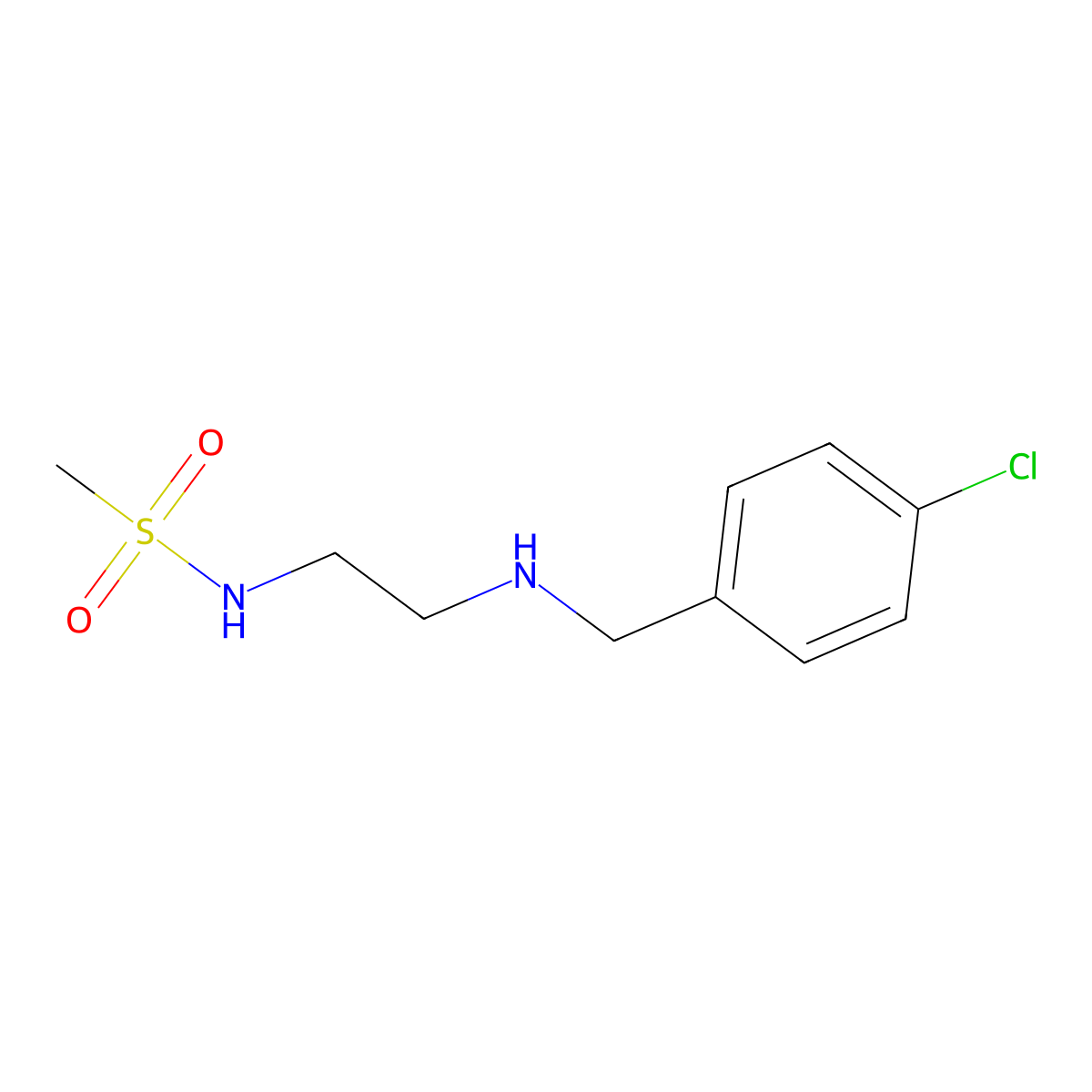 N-[2-[(4-chlorophenyl)methylamino]ethyl]methanesulfonamide molecular structure, CAS 1038227-28-9