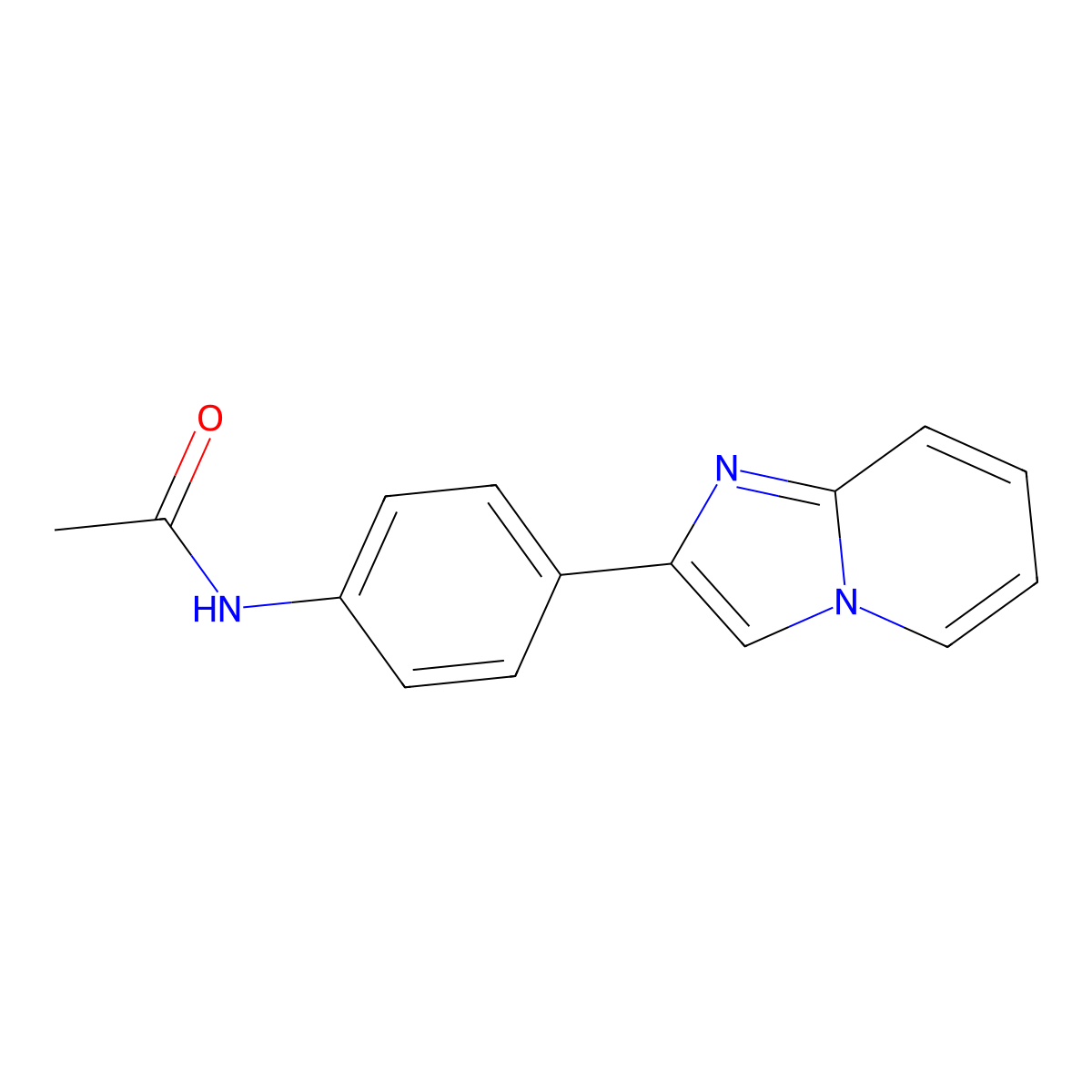 N-(4-Imidazo[1,2-a]pyridin-2-ylphenyl)acetamide molecular structure, CAS 103823-85-4