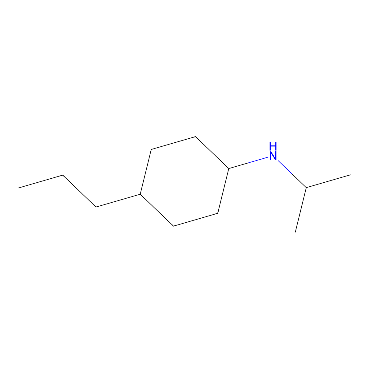 N-(Propan-2-yl)-4-propylcyclohexan-1-amine molecular structure, CAS 1038230-71-5