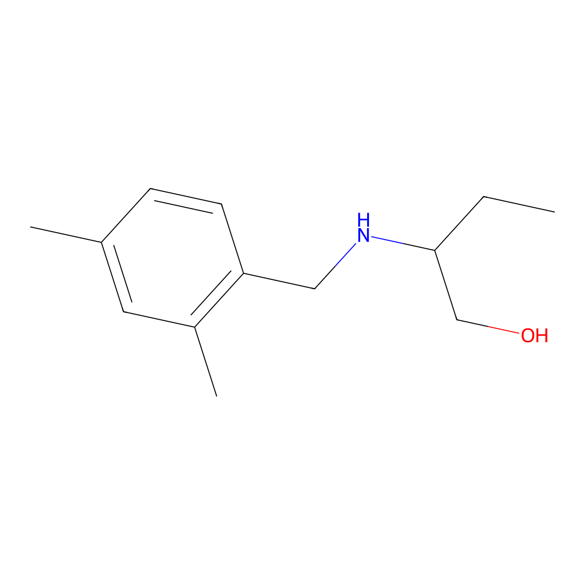 2-{[(2,4-Dimethylphenyl)methyl]amino}butan-1-ol molecular structure, CAS 1038234-15-9