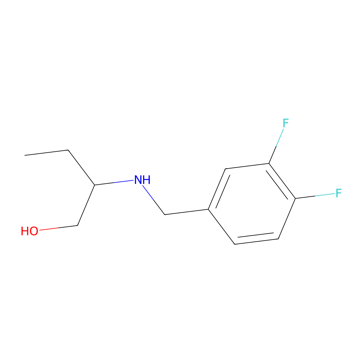 2-{[(3,4-Difluorophenyl)methyl]amino}butan-1-ol molecular structure, CAS 1038234-50-2