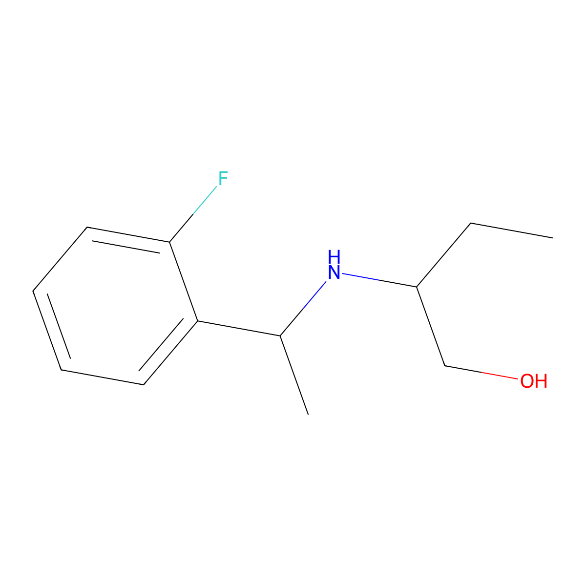 2-{[1-(2-Fluorophenyl)ethyl]amino}butan-1-ol molecular structure, CAS 1038235-27-6