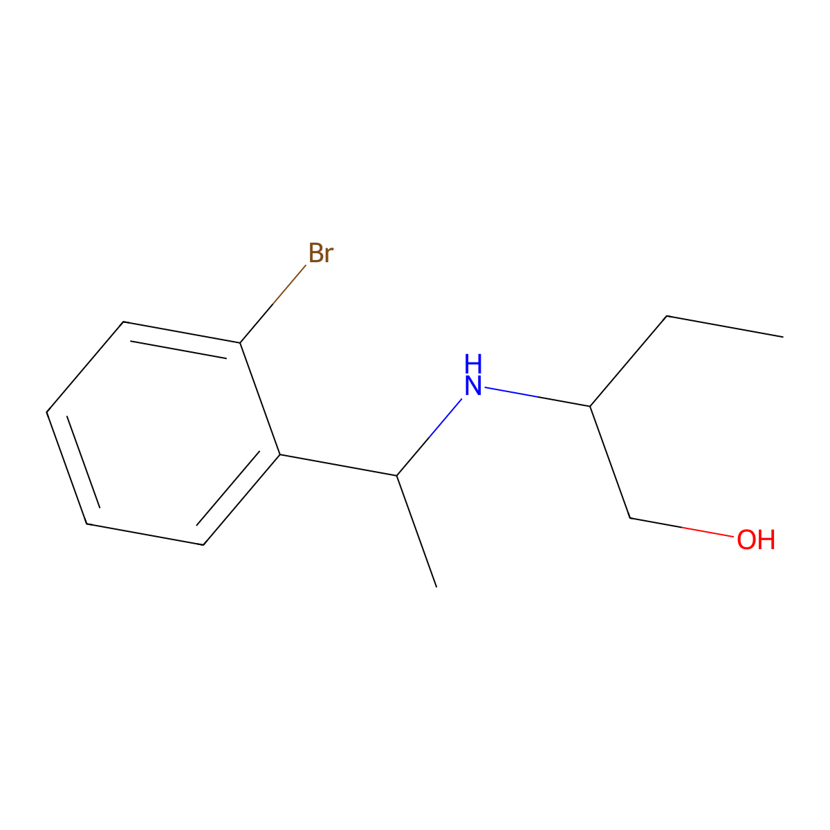 2-{[1-(2-Bromophenyl)ethyl]amino}butan-1-ol molecular structure, CAS 1038235-34-5