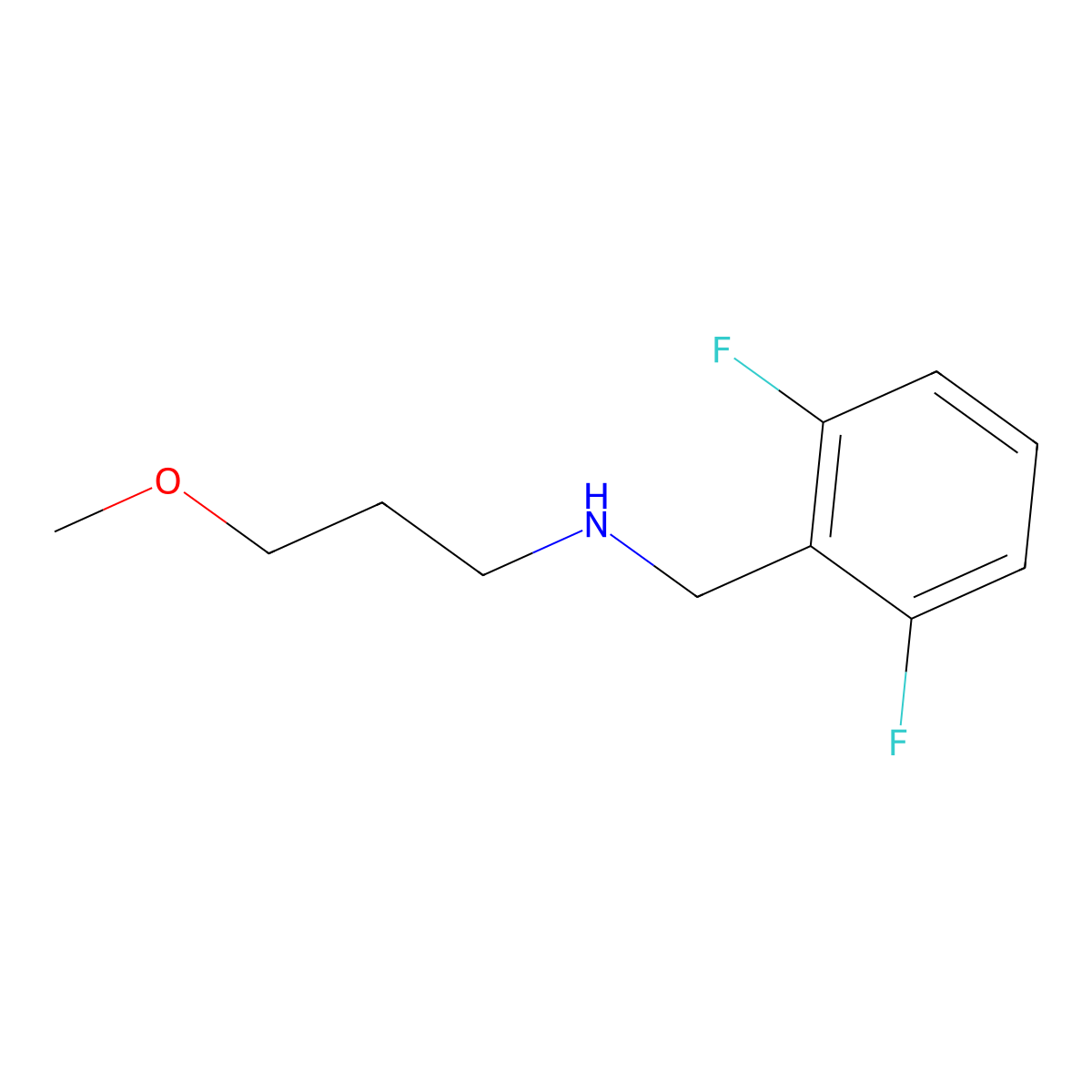[(2,6-Difluorophenyl)methyl](3-methoxypropyl)amine molecular structure, CAS 1038235-78-7