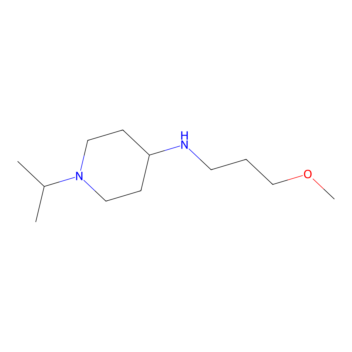 N-(3-methoxypropyl)-1-(propan-2-yl)piperidin-4-amine molecular structure, CAS 1038235-85-6