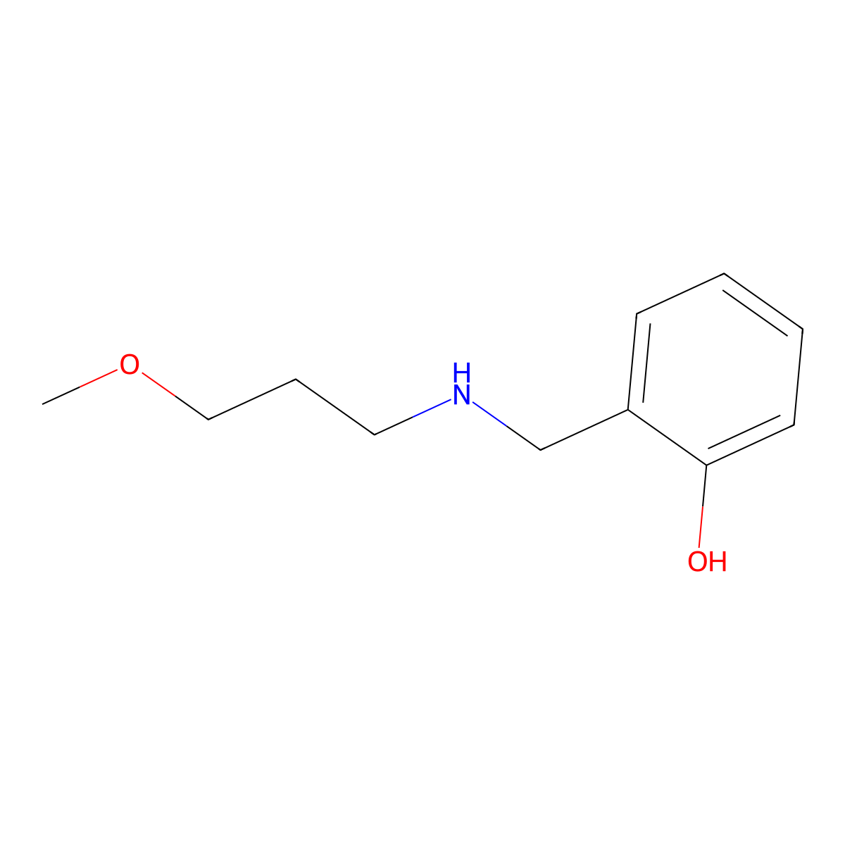 2-{[(3-Methoxypropyl)amino]methyl}phenol molecular structure, CAS 1038236-13-3
