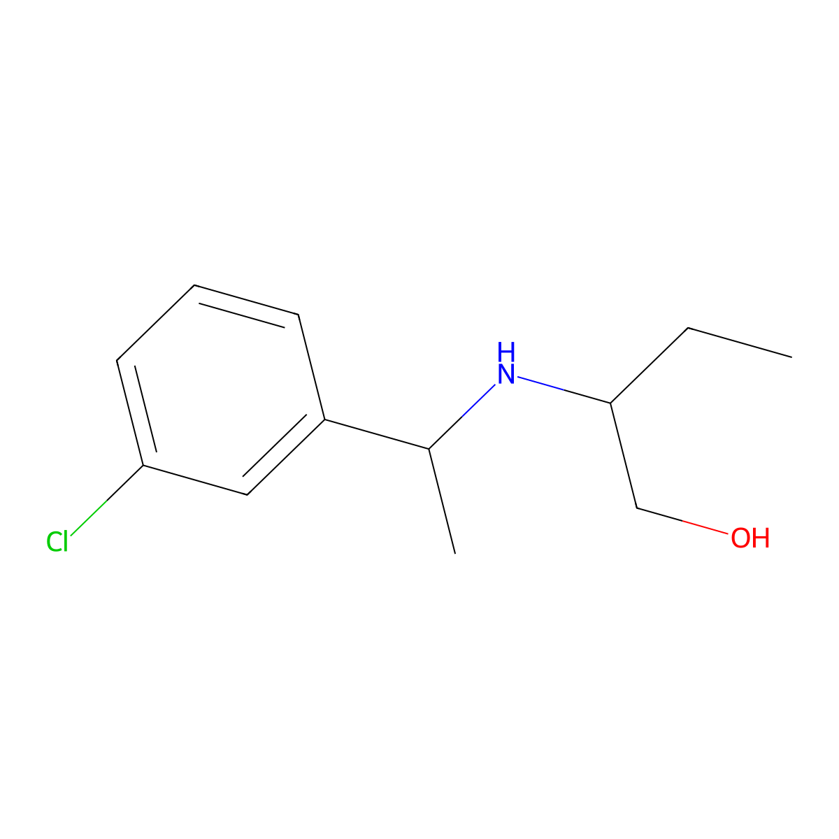 2-{[1-(3-Chlorophenyl)ethyl]amino}butan-1-ol molecular structure, CAS 1038236-53-1