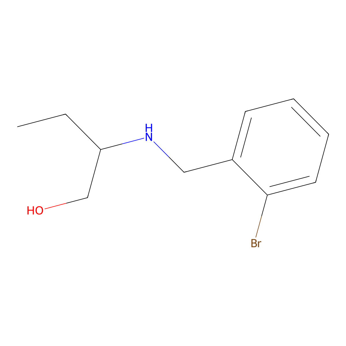 2-{[(2-Bromophenyl)methyl]amino}butan-1-ol molecular structure, CAS 1038236-95-1