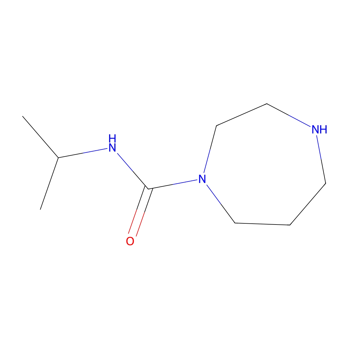 N-isopropyl-1,4-diazepane-1-carboxamide molecular structure, CAS 1038237-31-8