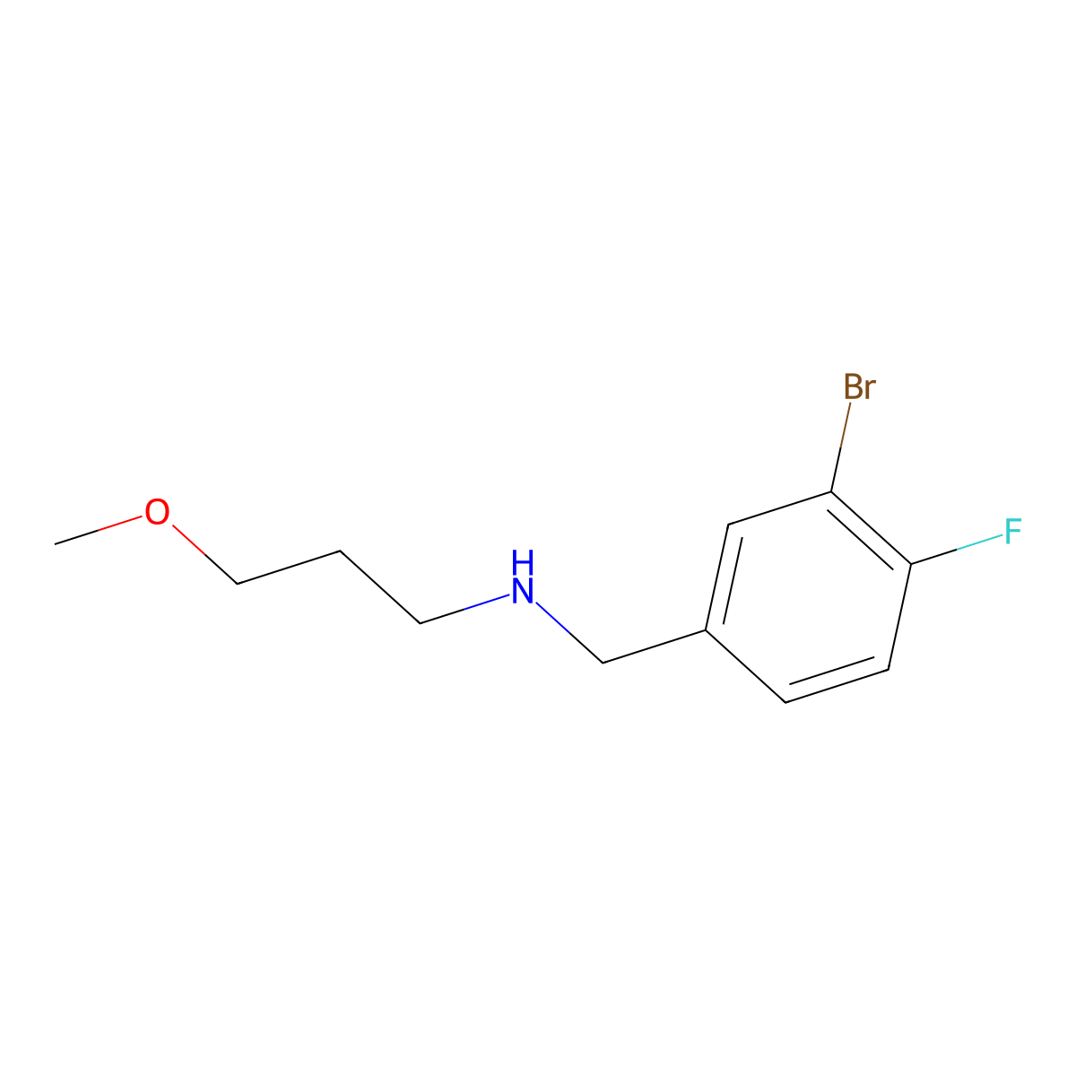 [(3-Bromo-4-fluorophenyl)methyl](3-methoxypropyl)amine molecular structure, CAS 1038237-78-3