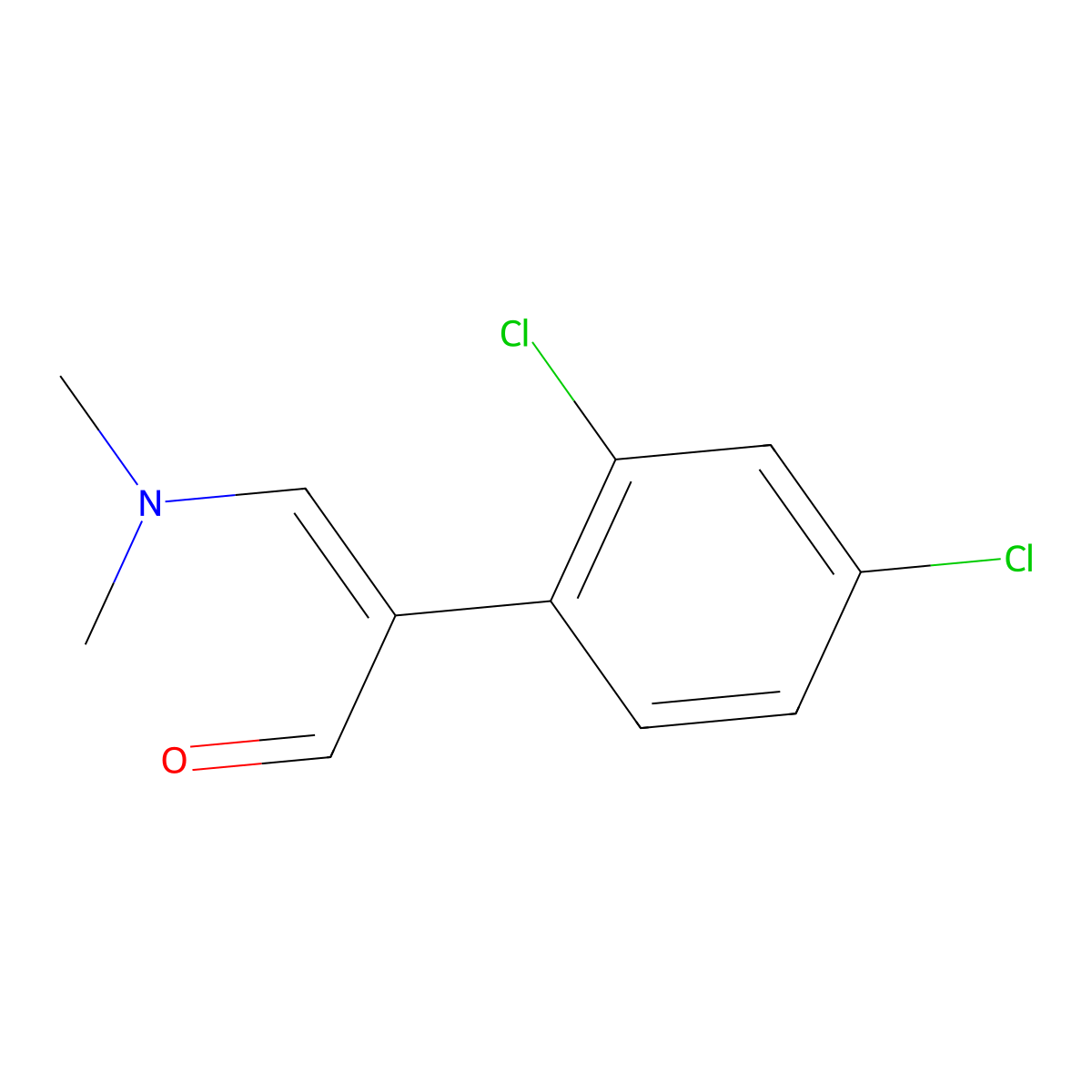 (2Z)-2-(2,4-dichlorophenyl)-3-(dimethylamino)prop-2-enal molecular structure, CAS 103824-10-8