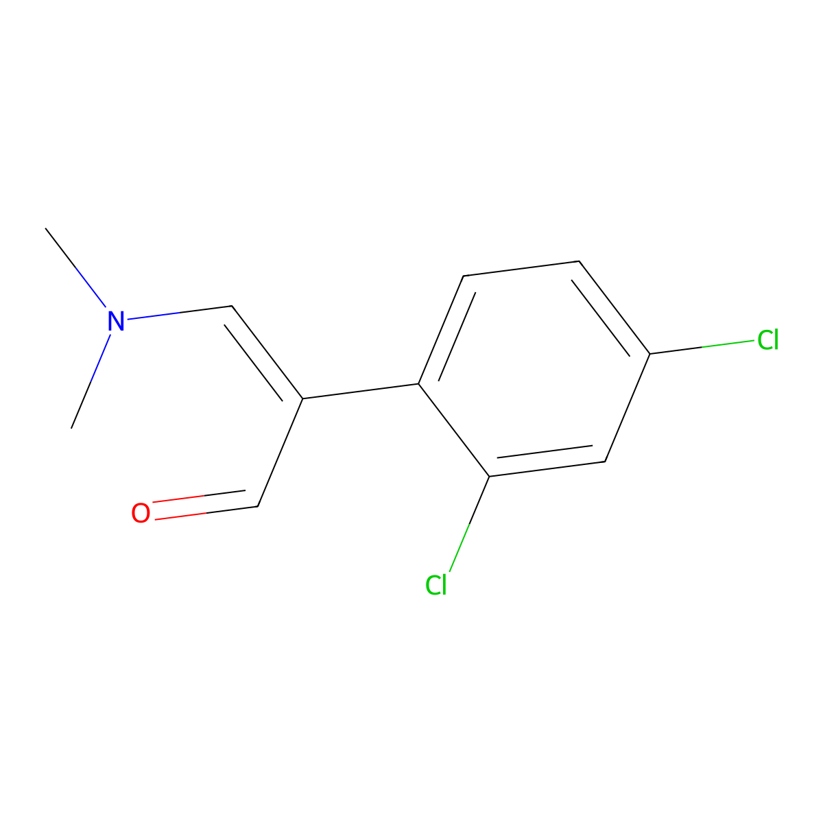 (2Z)-2-(2,4-dichlorophenyl)-3-(dimethylamino)prop-2-enal molecular structure, CAS 103824-10-8