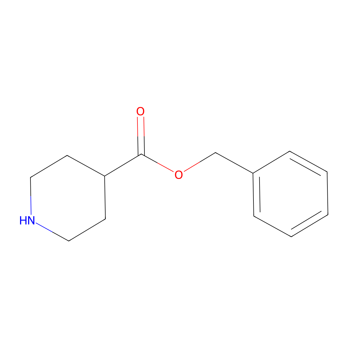4-Piperidinecarboxylic acid, phenylmethyl ester molecular structure, CAS 103824-89-1