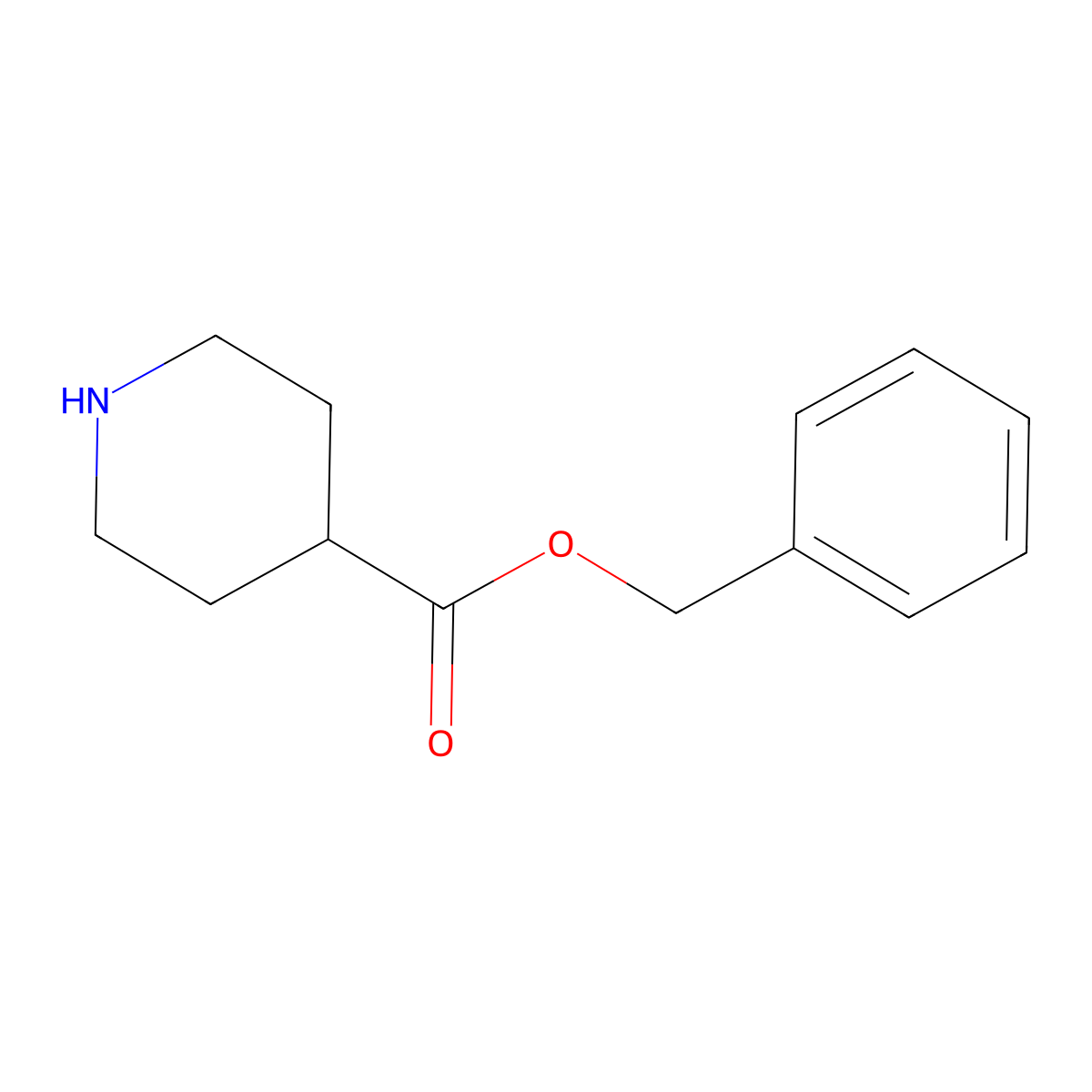4-Piperidinecarboxylic acid, phenylmethyl ester molecular structure, CAS 103824-89-1