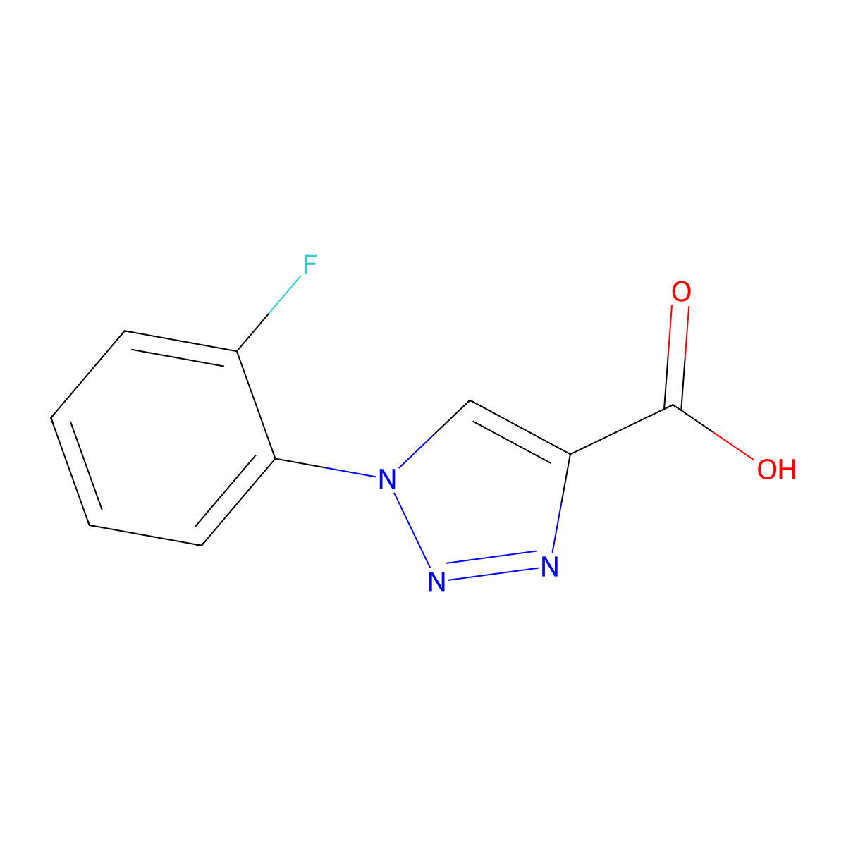 1-(2-fluorophenyl)-1H-1,2,3-triazole-4-carboxylic acid molecular structure, CAS 1038240-94-6