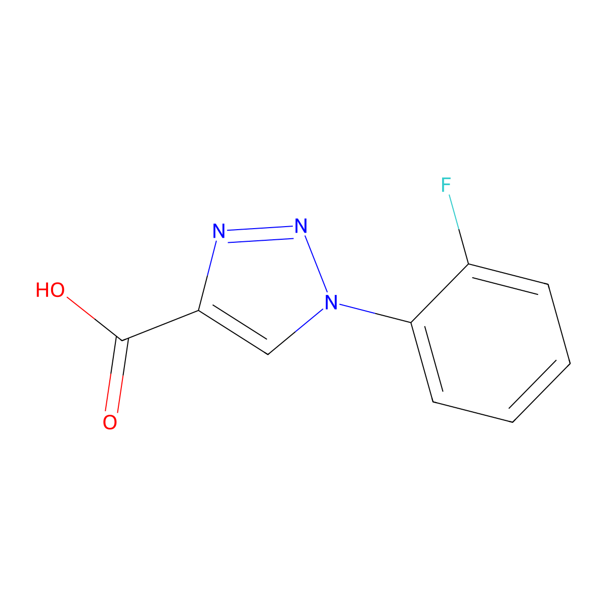 1-(2-fluorophenyl)-1H-1,2,3-triazole-4-carboxylic acid molecular structure, CAS 1038240-94-6