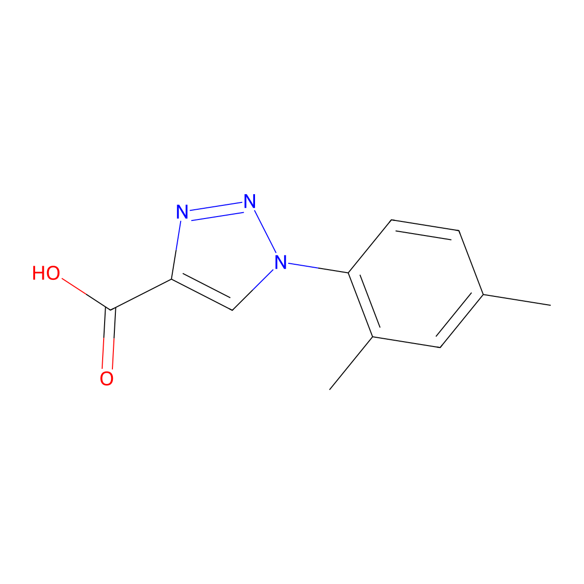 1-(2,4-Dimethylphenyl)-1H-1,2,3-triazole-4-carboxylic acid molecular structure, CAS 1038241-05-2