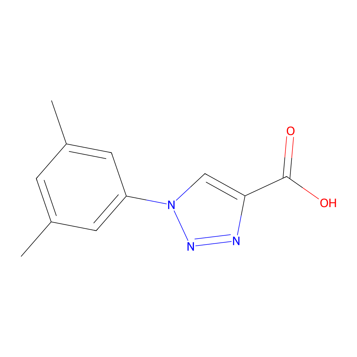 1-(3,5-dimethylphenyl)-1H-1,2,3-triazole-4-carboxylic acid molecular structure, CAS 1038241-09-6