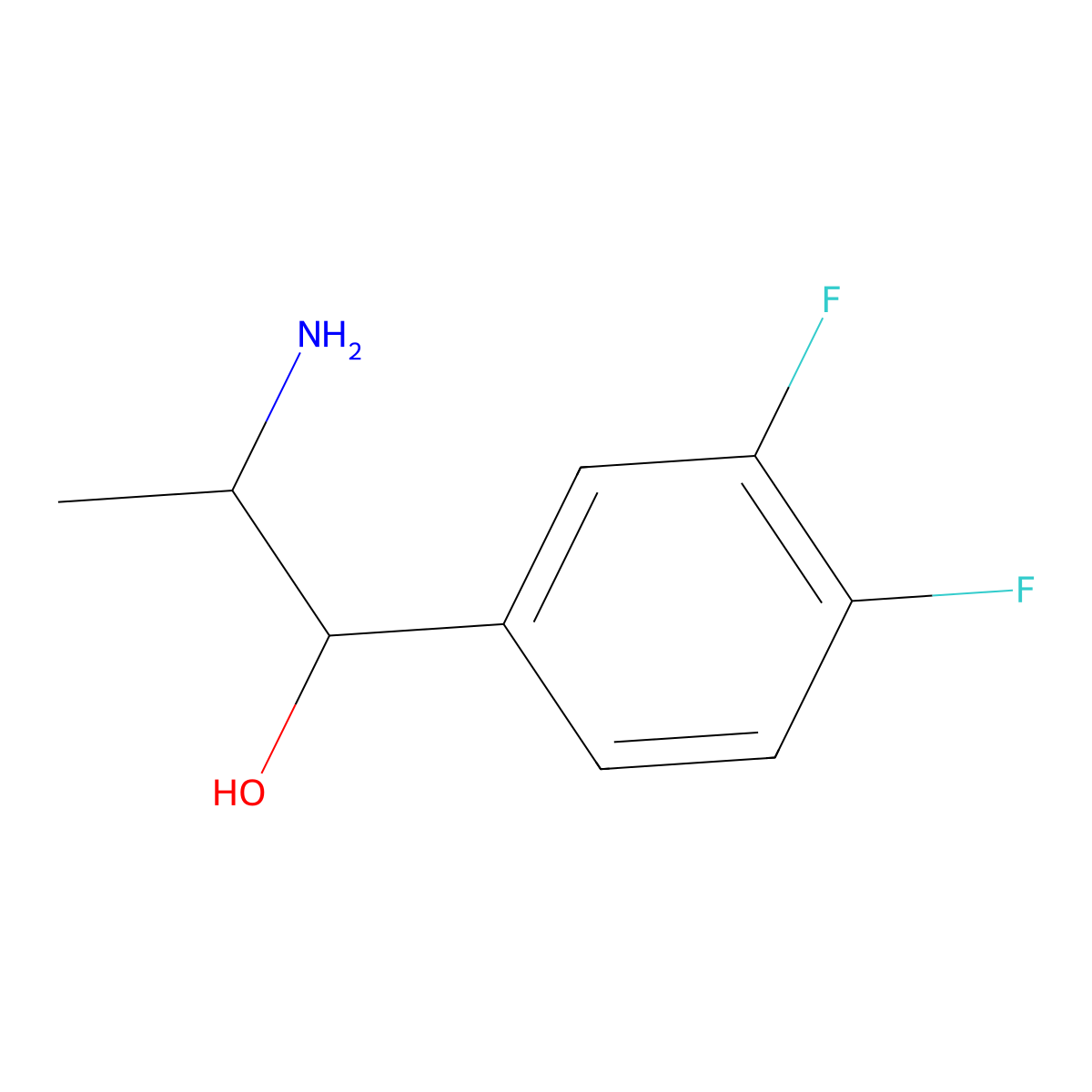 2-Amino-1-(3,4-difluorophenyl)propan-1-ol molecular structure, CAS 1038241-65-4