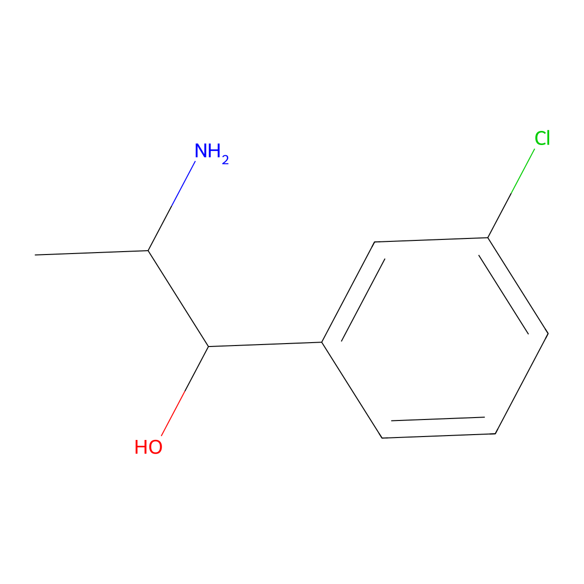 2-Amino-1-(3-chlorophenyl)propan-1-ol molecular structure, CAS 1038241-80-3