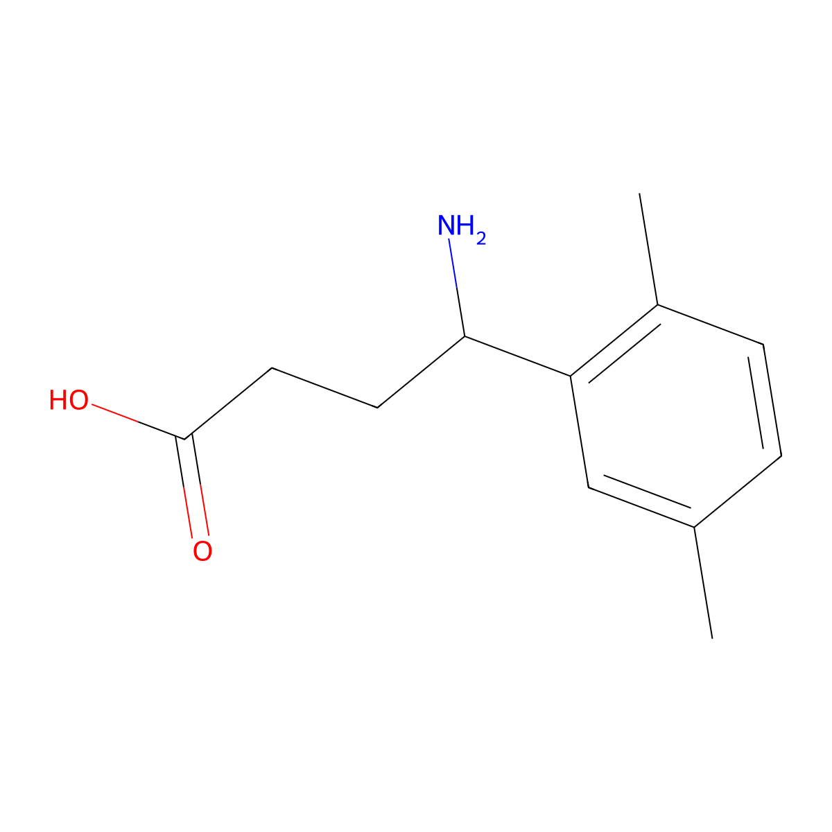4-Amino-4-(2,5-dimethylphenyl)butanoic acid molecular structure, CAS 1038243-33-2