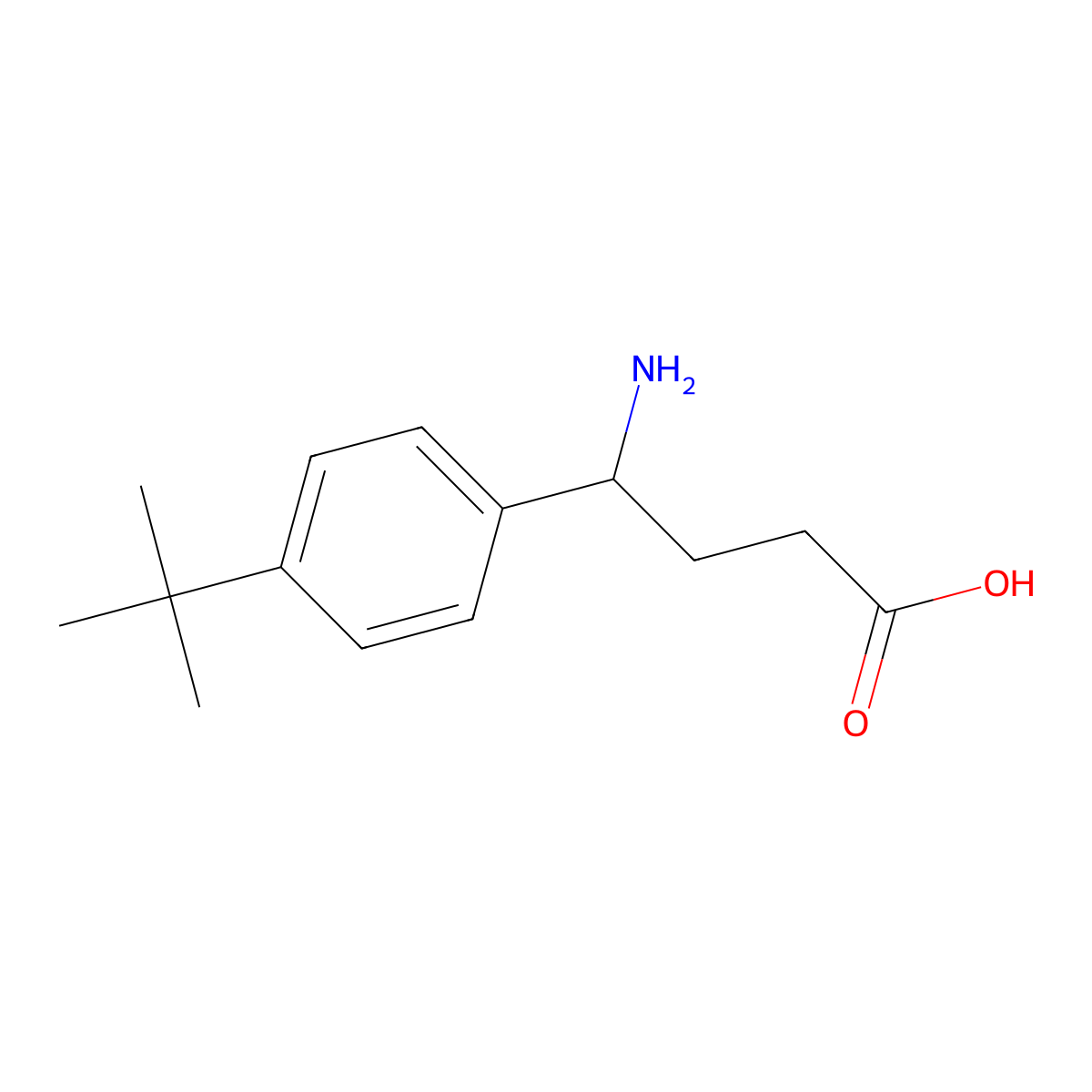 4-Amino-4-(4-tert-butylphenyl)butanoic acid molecular structure, CAS 1038243-54-7