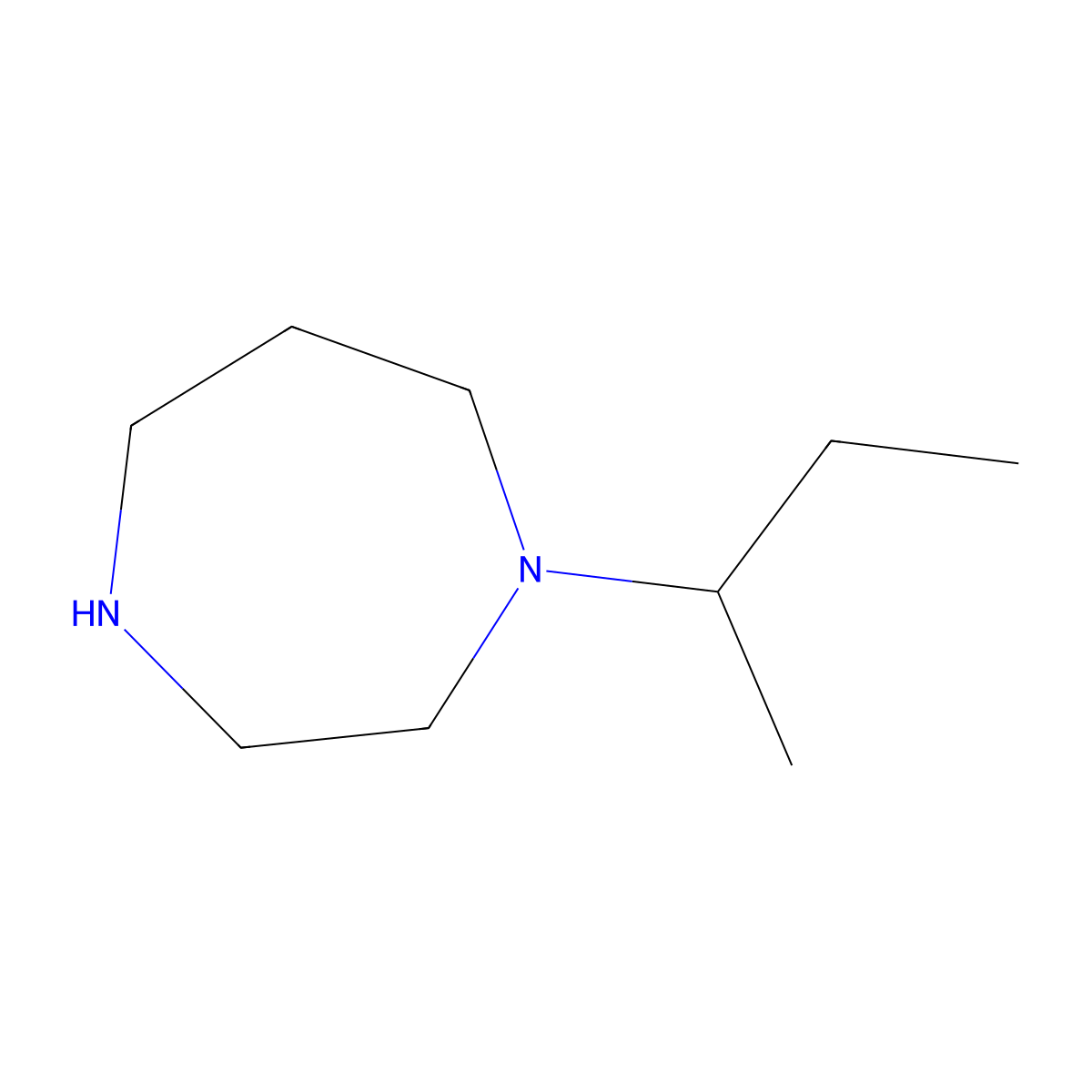 1-(Butan-2-yl)-1,4-diazepane molecular structure, CAS 1038243-91-2
