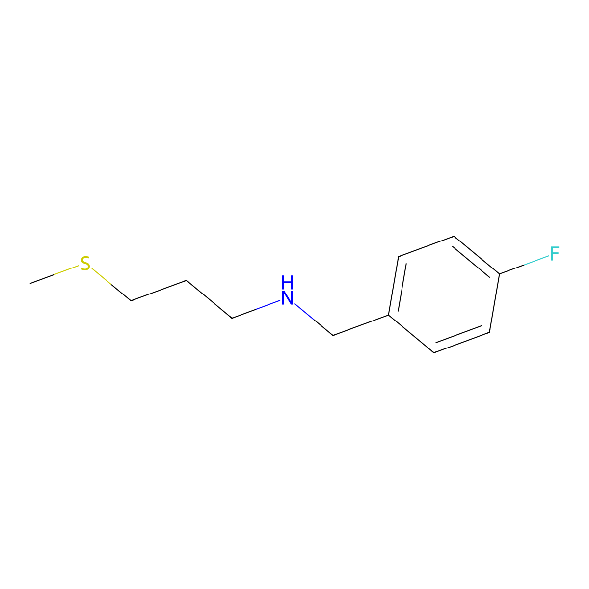 [(4-Fluorophenyl)methyl][3-(methylsulfanyl)propyl]amine molecular structure, CAS 1038246-74-0