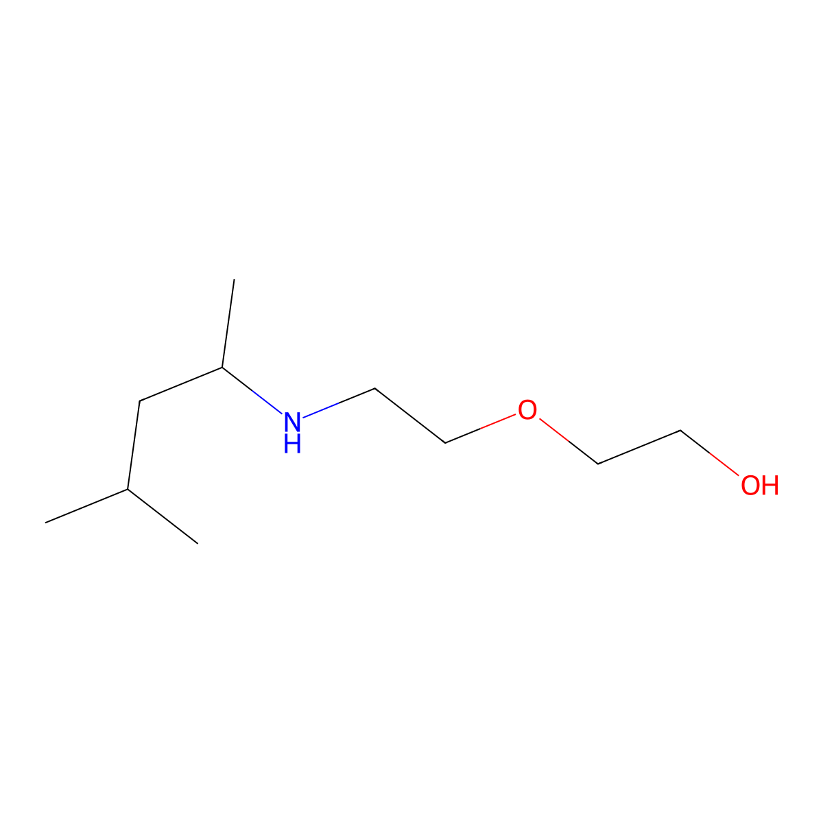 2-{2-[(4-Methylpentan-2-yl)amino]ethoxy}ethan-1-ol molecular structure, CAS 1038247-08-3