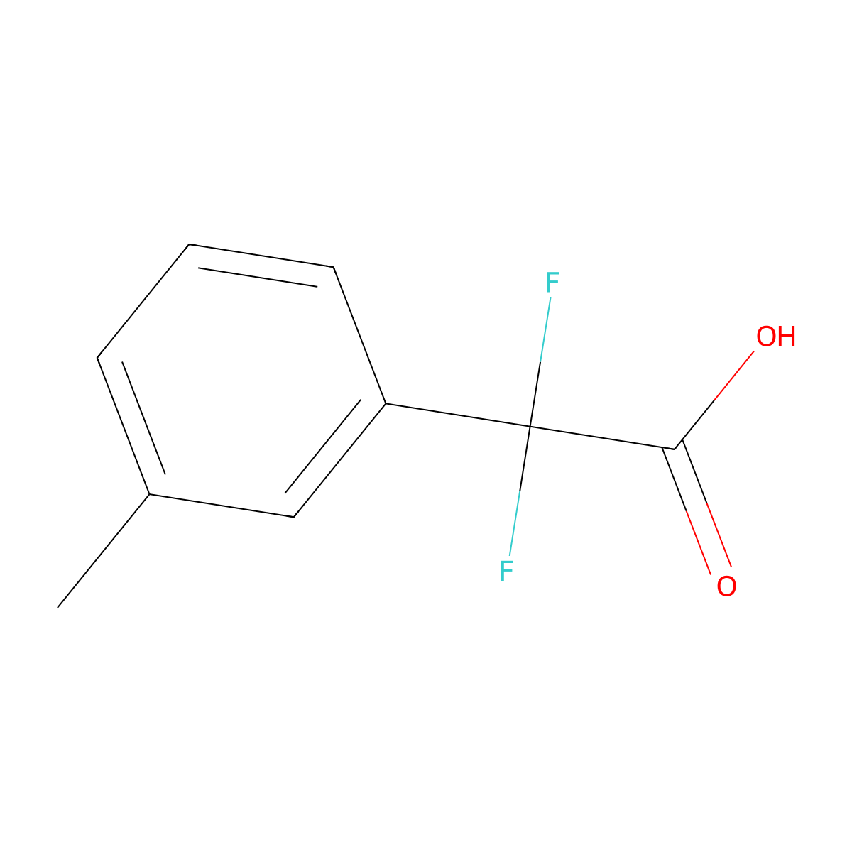 2,2-Difluoro-2-(3-methylphenyl)acetic acid molecular structure, CAS 1038247-17-4