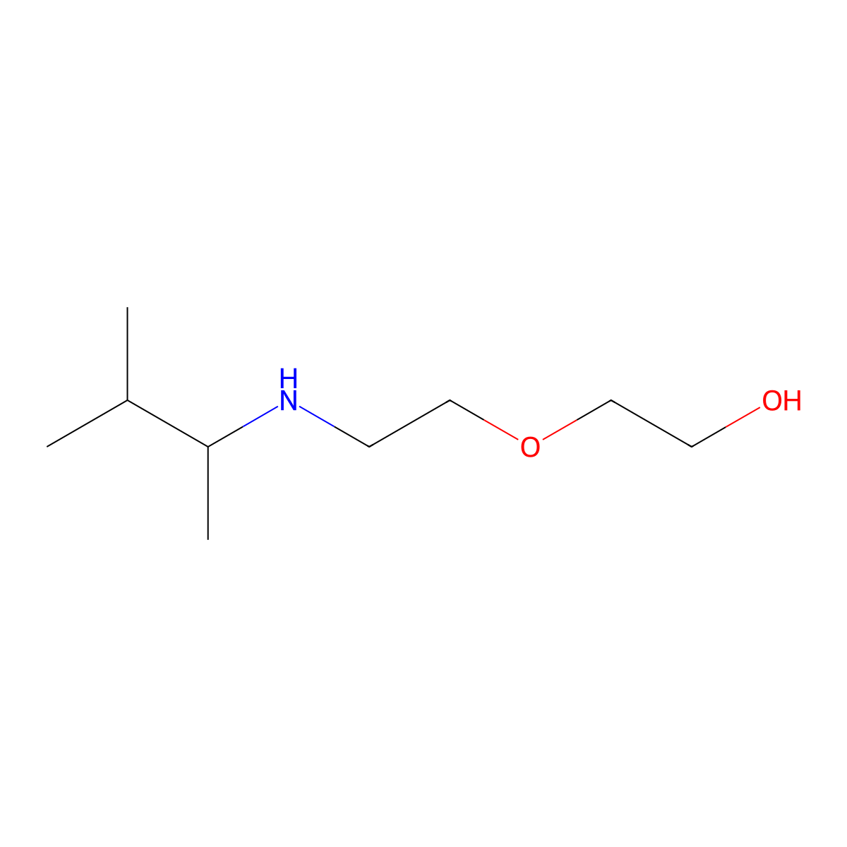 2-{2-[(3-Methylbutan-2-yl)amino]ethoxy}ethan-1-ol molecular structure, CAS 1038247-56-1
