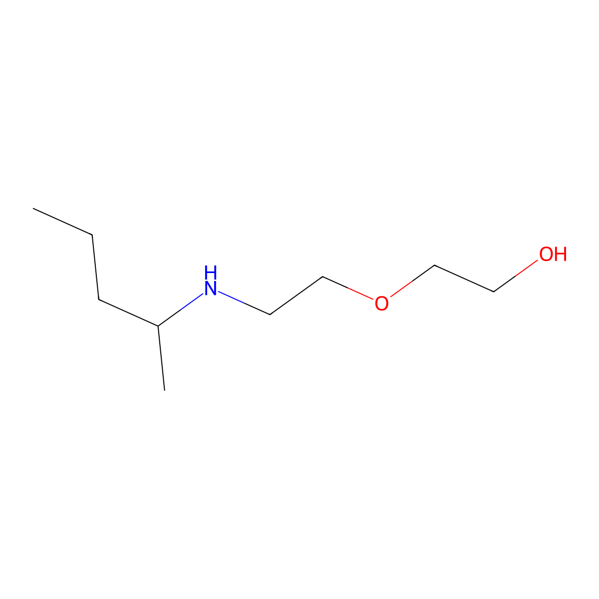 2-{2-[(Pentan-2-yl)amino]ethoxy}ethan-1-ol molecular structure, CAS 1038248-51-9